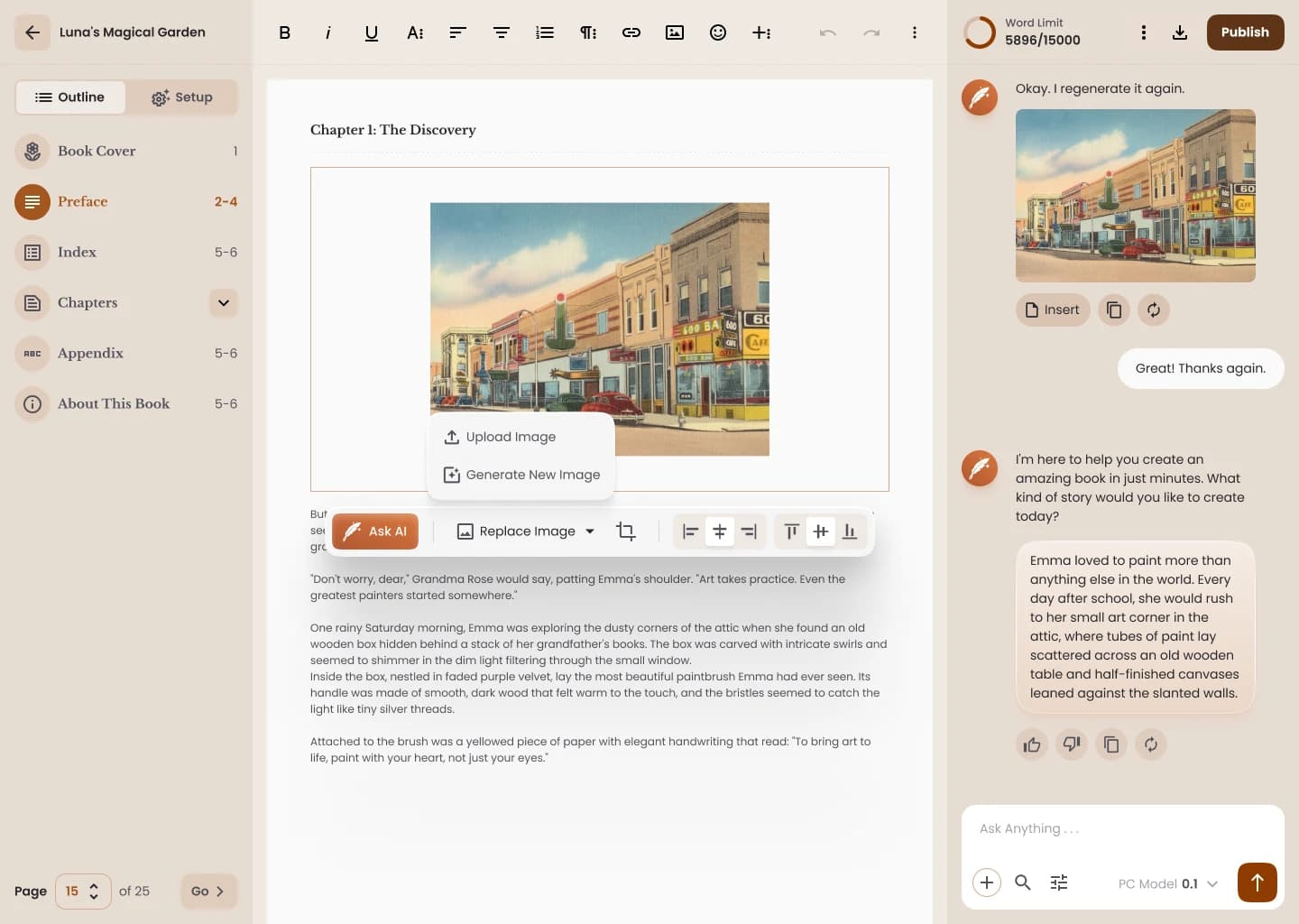 StoryMaster editor preview
